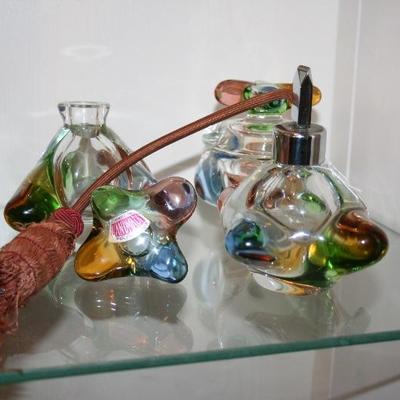 Bohemian Hand Made Glass Perfume Bottle