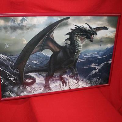Rogue Dragon Tom Wood Fantasy Art Decor WALL PRINT POSTER 22-1/2