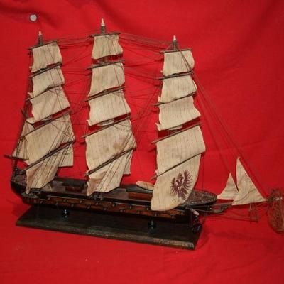 LARGE Tall Ship Wood Spanish Frigate XVI 16th Century by Boat Art Made in Spain