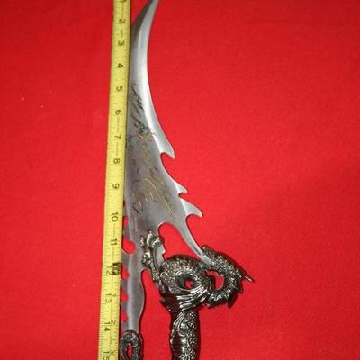 Fantasy Master Dragon Knife Collectible 440 Stainless Made in China 16-3/4
