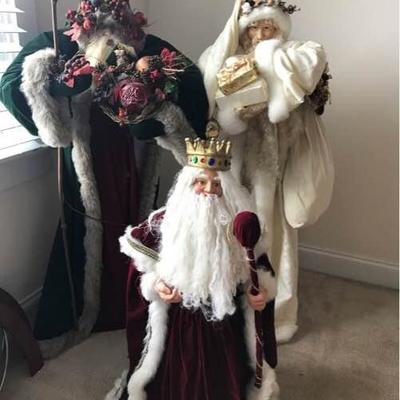 Three Standing Santas