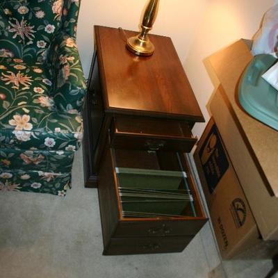 Side Table 2 Drawer Wood File Cabinet 