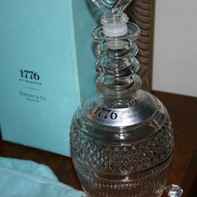 Tiffany & Co. Decanter 1776 by Seagram Tiffany Blue Box & Bag