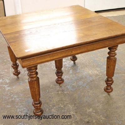  ANTIQUE 11 Piece Oak Dining Room Set

Table with 6 Leaves and 10 Upholstered Seat Chairs

Auction Estimate $300-$600 â€“ Located Inside 
