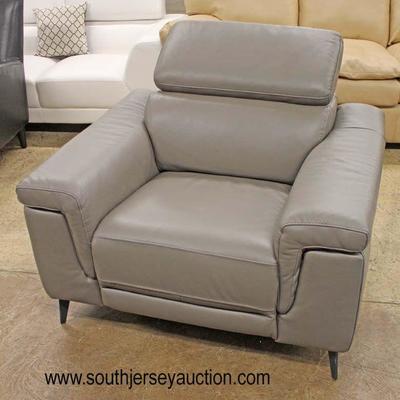  NEW NICE Modern Design 2 Piece Grey Leather Sofa and Chair with Adjustable Headrest and 4 Way Power Recliners

Maybe offered separate...