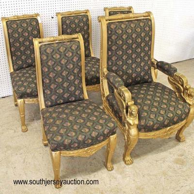 â€œSet of 5â€ ANTIQUE Victorian Carved with Winged Ladies Dining Room Chairs in the Manner of John Joliffe

Auction Estimate $300-$600...
