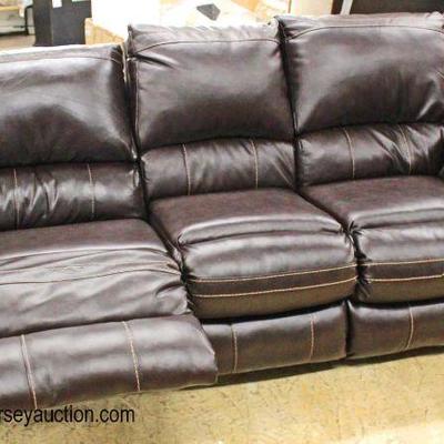  NEW Brown Leather Contemporary Sofa with Recliner Ends

Auction Estimate $300-$600 â€“ Located Inside 
