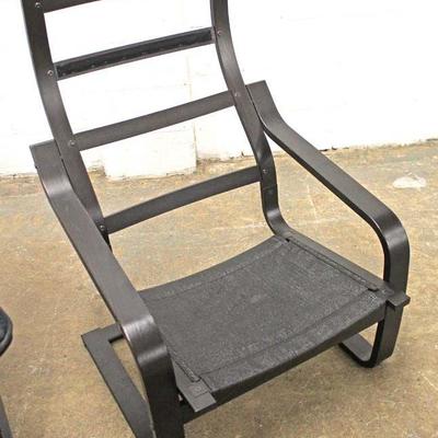  PAIR of NEW Wood Frame Lounge Chairs with Cushions

Auction Estimate $200-$400 â€“ Located Inside 