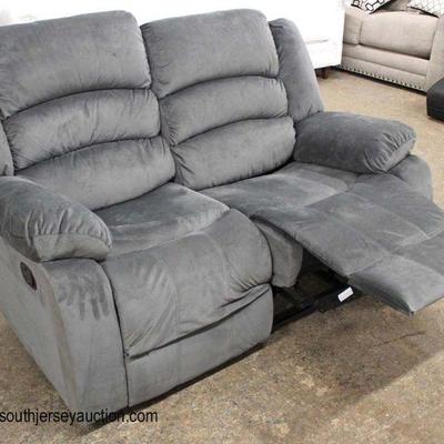  NEW Grey Upholstered Double Recliner

Auction Estimate $200-$400 â€“ Located Inside 