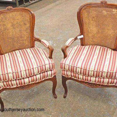  Pair of Upholstered Mahogany Frame Carved Cane Back French Style Music Chairs

Auction Estimate $100-$300 â€“ Located Inside 