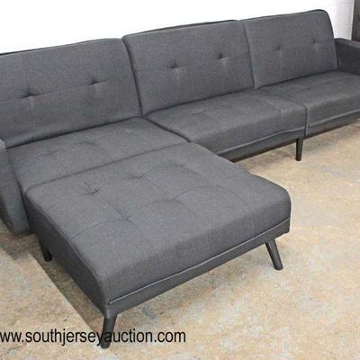  NEW 2 Piece Black Upholstered Button Tufted Sectional Sofa Chaise

Auction Estimate $200-$400 â€“ Located Dock

  