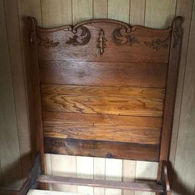 Antique Oak Twin Bed Frame
