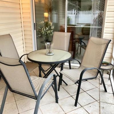 Lanai Table w/4 Sling-back Chairs - $75