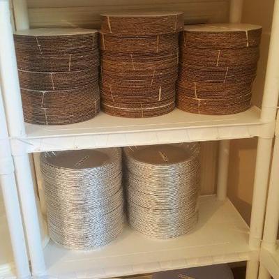 Cake boards and various sizes of aluminum pans