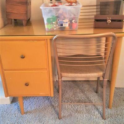 MCM blond desk 