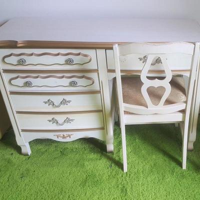 Desk - French Provincial - matches single 4 poster bed