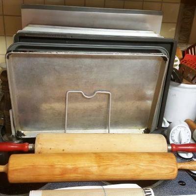 Commercial rolling pins including one marble