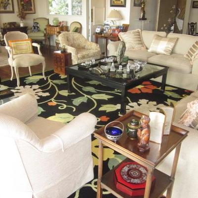 Edward Fields Rugs with Custom Mason Art Sofas Living Room Suite 