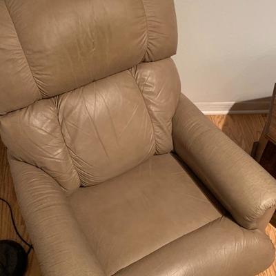 Light tan La Z Boy reclining chair $50