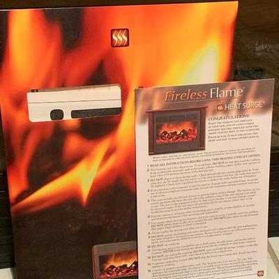 Heat surge fireless flame portable fireplace 
$50