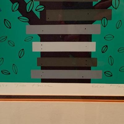 Edie Harper Tree House signed serigraph measures 17â€ X 28 1/2â€  $150