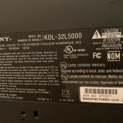 Sony 32â€ flat screen TV w/ stand and Panasonic VHS player $75