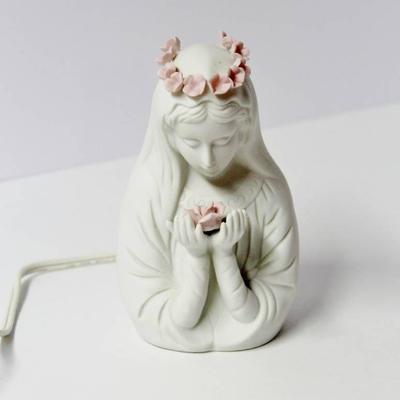 Ceramic Mary Light, Cross Prayer Box, 2 Jesus Figu ...