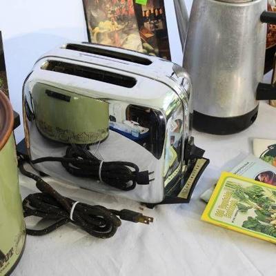 Retro Kitchen Appliances -Toaster, Percolator, Han