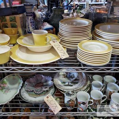 2075:Large Set of Yellow/White dishware and Decorative Dishes and Cups
Large Set of Yellow/White dishware and Decorative Dishes and Cups