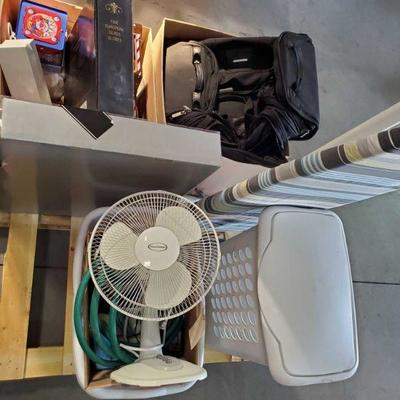 1206: Miscellaneous Household Items Ironing Board, Hampers, Fan and more
Miscellaneous Household Items Ironing Board, Hampers, Fan, hose,...