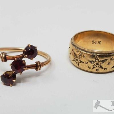 560: 14K Gold Rings, 10.5g
Measures approx 10.5g Sizes approx from 6.5 to 7
