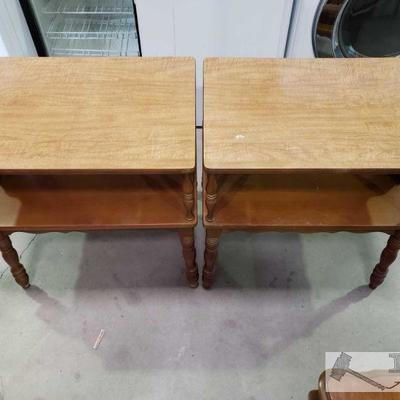 231: Two Wood Side Tables
Two Wood Side Tables