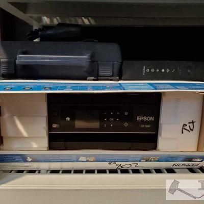 802: New In Box Epson Printer, citizens emergency radio, Frontier Wifi Modem
New In Box Epson Printer, citizens emergency radio, Frontier...