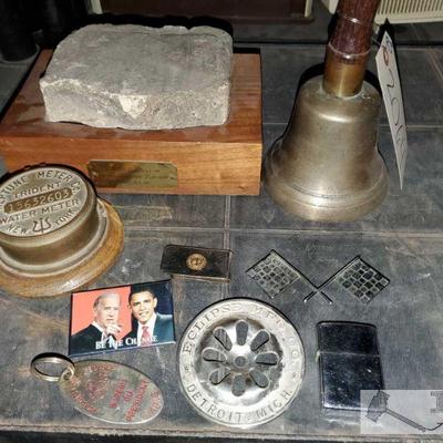 2064: Piece of Stone from the Colosseum, Handbell, and other Misc Memorabilia
Piece of Stone from the Colosseum, Handbell, and other Misc...