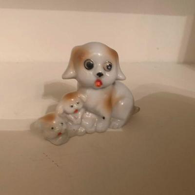 Vintage Mid century Porcelain 1950's Dog Figurines $4 each
