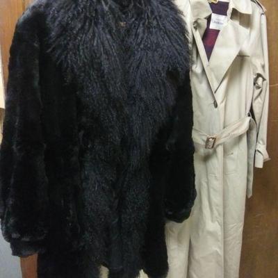 Fur Coat & Saks Trench Coat