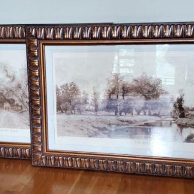 Framed Sepia Photographs
