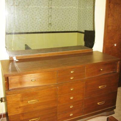 MCM bedroom set   dresser with mirror BUY IT NOW  $ 125.00