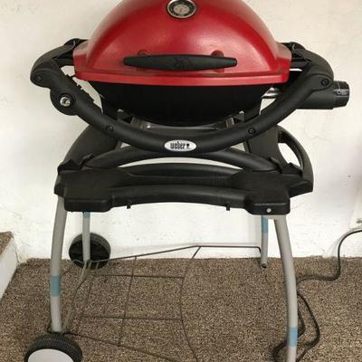Weber Q1400 Electric Grill, Portable Cart