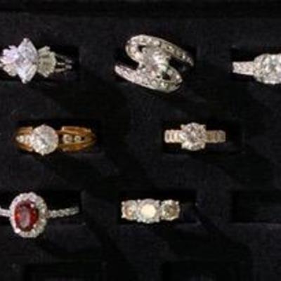 Quality CZ, some sterling silver