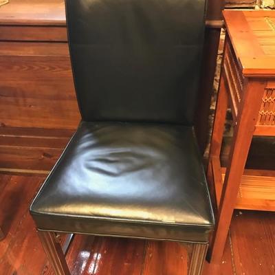 Leather Parson's chair $99
18 1/2 X 18 1/2 X 36