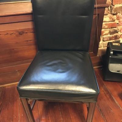 Leather Parson's chair $99
18 1/2 X 18 1/2 X 36