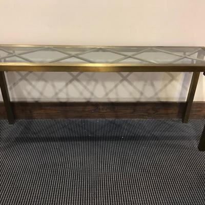 Sofa table, metal with glass $165
59 X 15 X 26
