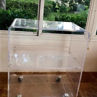 Lucite Beverage Cart - (16W  27L  31H)
