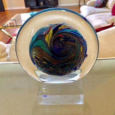 Dichroic Art Glass, Signed Rollin Karg