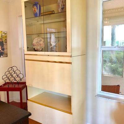 Lacquer Drop-Front Cabinet** - (36W  18-1/2D  86H)