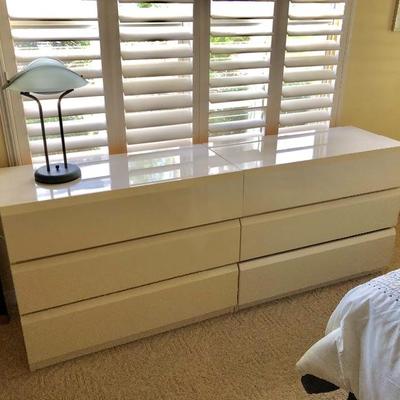 2 Low Lacquer Dressers - $225 EACH - (38W  18D  30H)