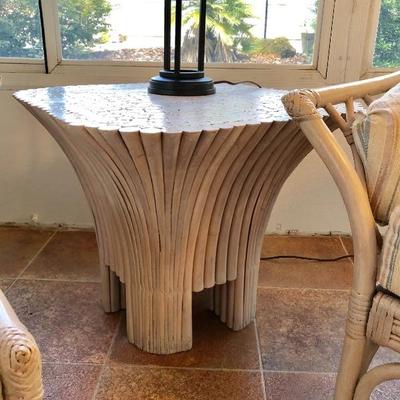 Rattan Side Table - (25W  25L  21H)