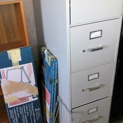 APC078 Four Drawer File Cabinet & Hanging Folder Frames