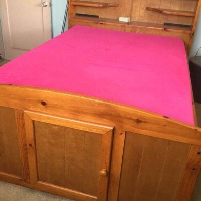 APC040 Full Size Bed w/ Headboard & Frame with Drawers
